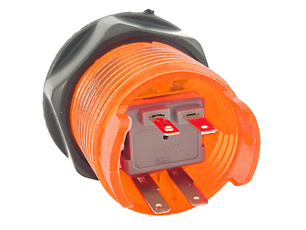 Super Silent 12V Gold-Leaf Led Arcade Drukknop Oranje
