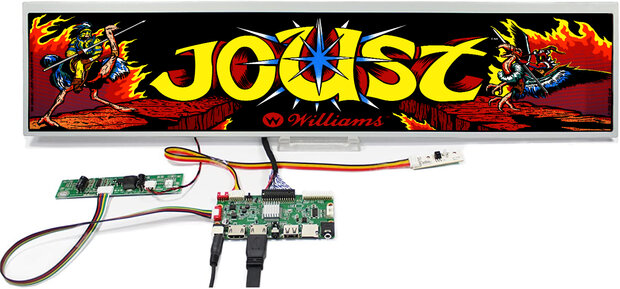 24" Actieve Arcade Marquee LCD Display &ndash; 1920x360p (HDMI, 613x132mm)