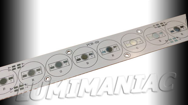 18 LED's RGB / Multi White Aluminium Led PCB voor 1W - 3W High Power LED's