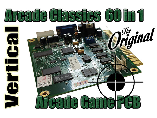 60-en-1 icade Arcade Classics Jamma Game PCB horizontal avec sauvegarde de haut score