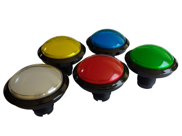 63mm Low Profile Dome Led Push Button White
