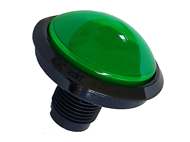 63mm Low Profile Dome Led Push Button Green