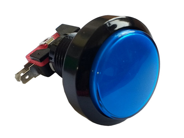 45mm Convex Led Push Button Blue HP / LP Assembly for Arcade Pinball Game Show Quiz Cabinets etc.