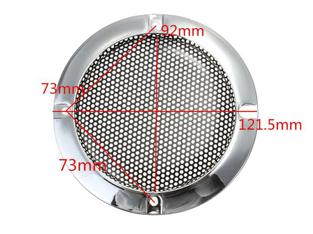  Lautsprecher Schutzgitter für 10 cm / 4 Zoll Lautsprecher Schwarz / Chrom