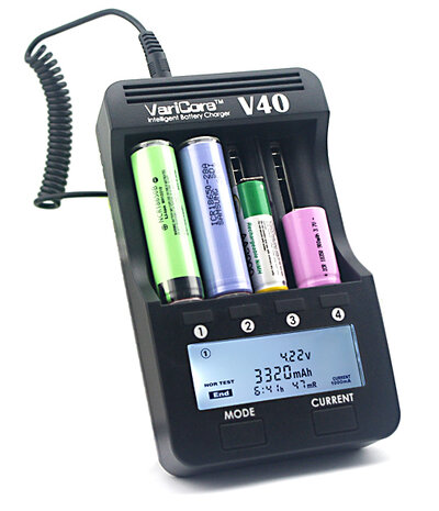 Varicore V40 LCD Digicharger für Ni-MH LiFePo4 Li-ion AA AAA 14500 18650 etc. 