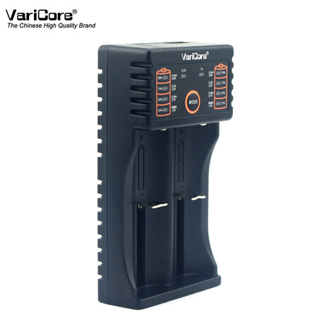 VariCore V20i 2-Zellen Li-ion Ni-MH LiFe USB-Ladegerät AA AAA Li-ion 18650 14500 etc.
