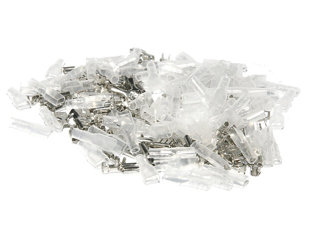6,3mm Kabelschoen met Siliconen Beschermhuls, 10/25/50/100 Stuks