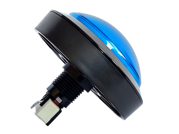 100mm Jumbo Dome Arcade Push Button Blue with 12V Powerlux Led
