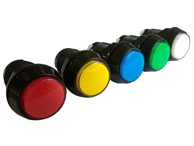 Hochkarätiger LED-Arcade-Taster Grün 