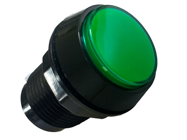 Le profil élevé a mené le vert 33mm de bouton poussoir d'arcade/la taille 24-28mm de foret