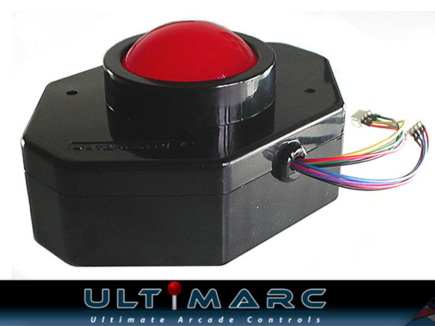  Ultimarc U-Trak Fire Ball Red Arcade Trackball inklusive USB-Schnittstelle
