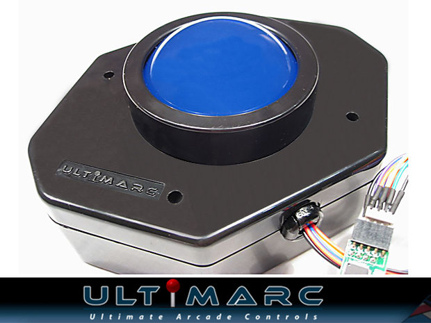  Ultimarc U-Trak Blue Translucent Arcade Trackball avec interface USB