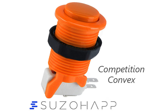 Suzo Happ Convex Competition Arcade Push Button Orange