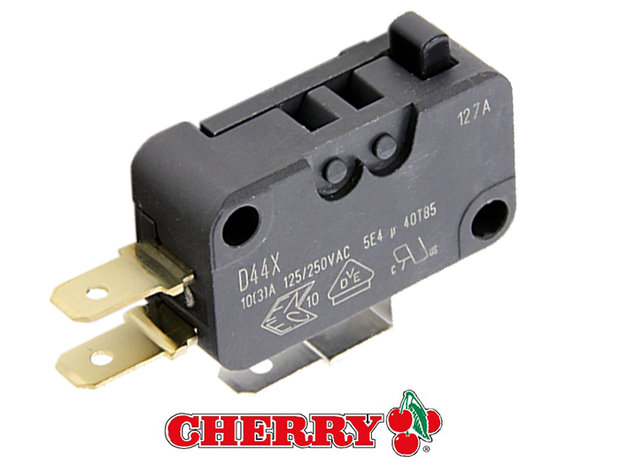 Cherry D44X 75gr. Microrupteur avec bornes de 4,8 mm NO/NC