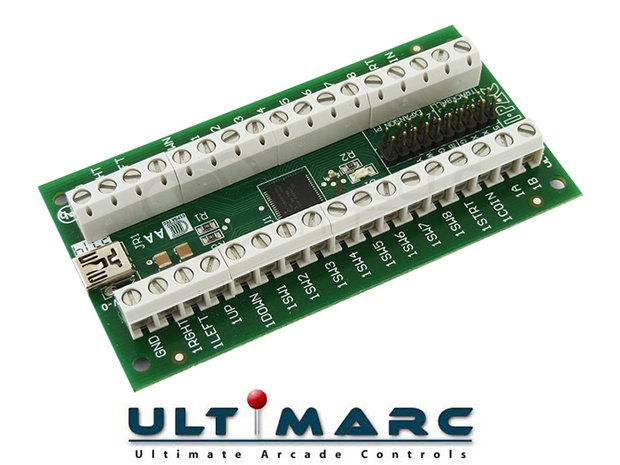Ultimarc I-PAC 2 USB-Tastatur-Encoder inklusive Verdrahtungsset Ihrer Wahl
