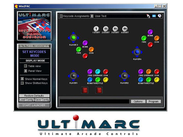 Ultimarc I-PAC 2 USB Keyboard Encoder Inclusief Bedradingsset naar Keuze
