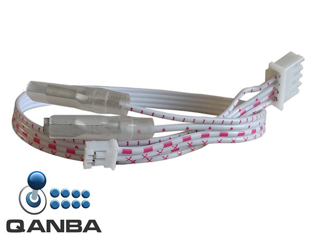 QANBA Bouton-poussoir encliquetable transparent de 30 MM avec LED bleues 5V