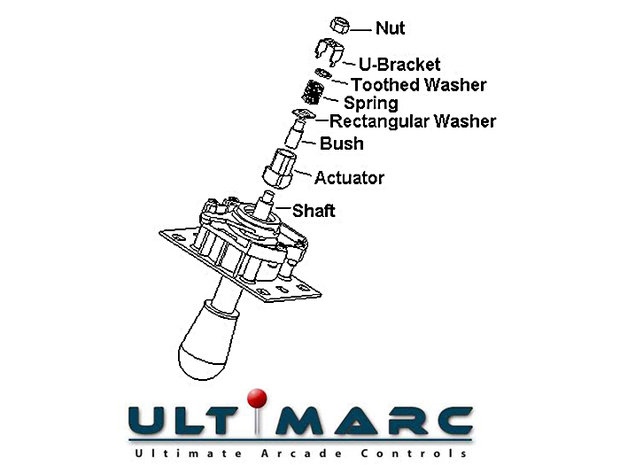 Ultimarc Mag Stik Plus Pull 'N' Switch 4/8-way Arcade Joystick Black