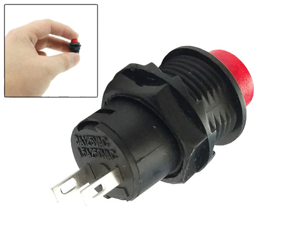 Mini on / off switch 250V 1.5A red