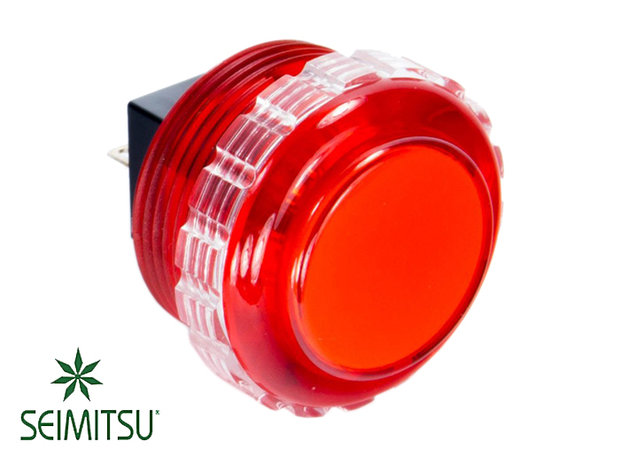 Seimitsu PS-14-KN Roter 30 mm transparenter Arcade-Taster