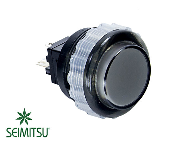 Seimitsu PS-14-DN-K 24mm Licht Doorlatende Drukknop Smoke