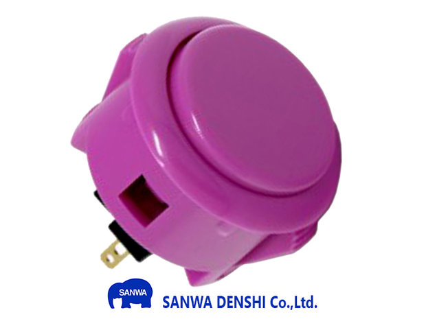 Sanwa Denshi OBSF-30 Snap-In Arcade Drukknop Violet