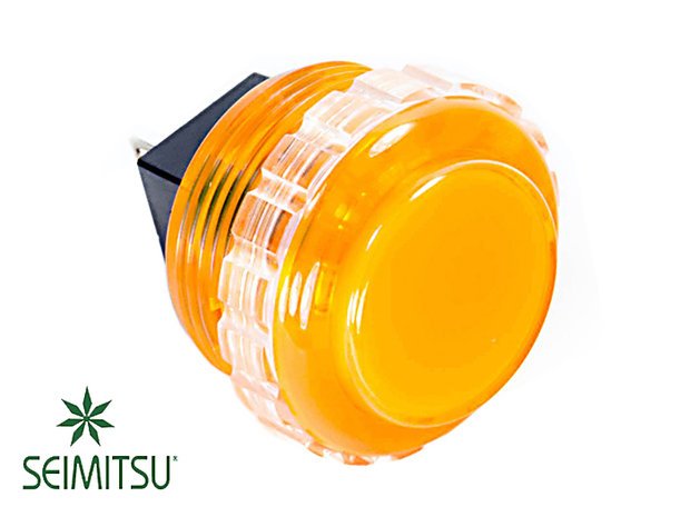  Seimitsu PS-14-KN Orange 30mm Transparent Push Button