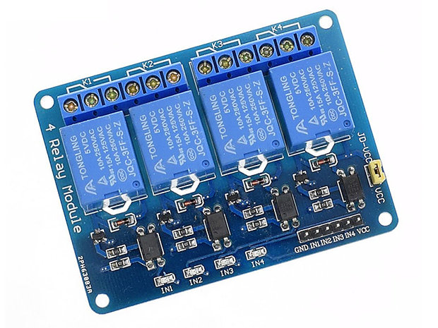 4-channel 5V Relay Module with Optocoupler for Arduino, Raspberry Pi and PC