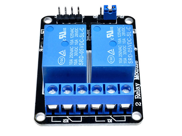 Module relais OcioDual 5V 10A 2 canaux optocouplés pour Arduino
