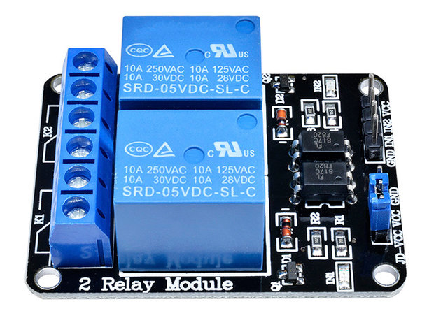 2-Kanal-5-V-Relaismodul-Platinen-Optokopplerrelais für Arduino, Raspberry Pi, pcDuino