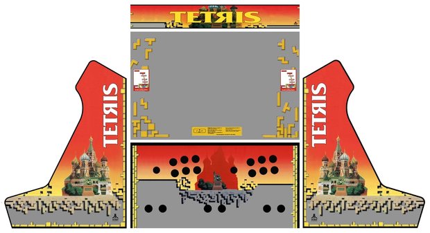 Arcade Bartop Vinyl Stickerset 'Tetris' 