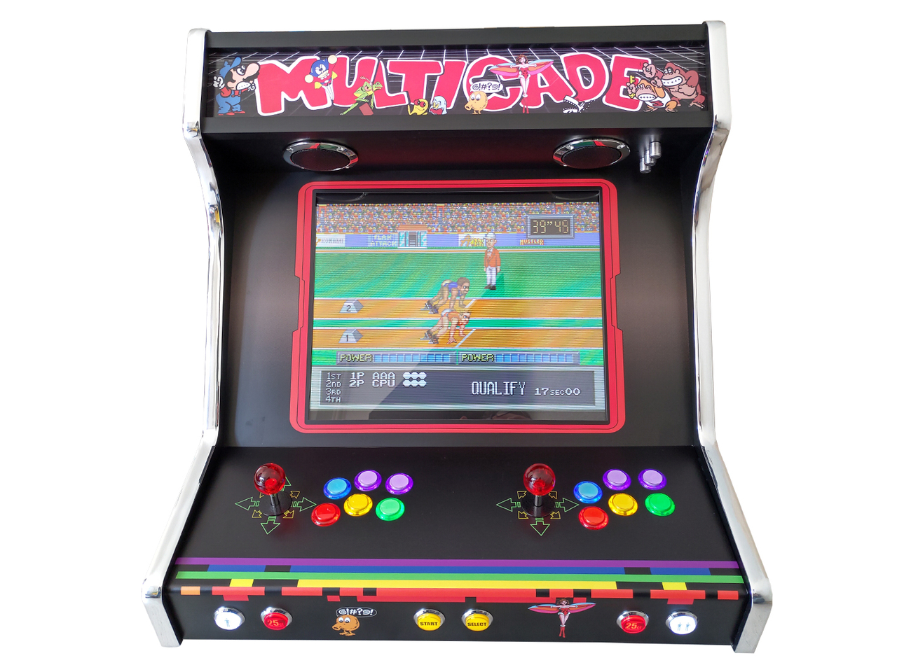 Borne d'arcade bartop 2 joueurs 6296 jeux PAC – 56 x 50 x 66 cm - Devessport
