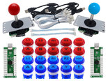 A-E-HQ-2-player-Arcade-Combo-Set-met-MX-Silent-SNES-Style-Led-Drukknoppen-Rood-v-s-Blauw