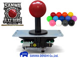 SANWA-JLX2-TPML-8YT-SK-4-8-Weg-Verstelbare-Silent-Gold-Leaf-Microswitch-Joystick