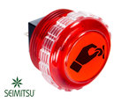 Seimitsu-PS-14-KN-Insert-Coin-Logo-Rood-30mm-Arcade-Drukknop