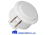 Sanwa-Denshi-OBSF-30-Snap-In-Arcade-Push-Button-White