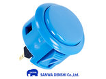 Sanwa-Denshi-OBSF-30-Snap-In-Arcade-Push-Button-Blue
